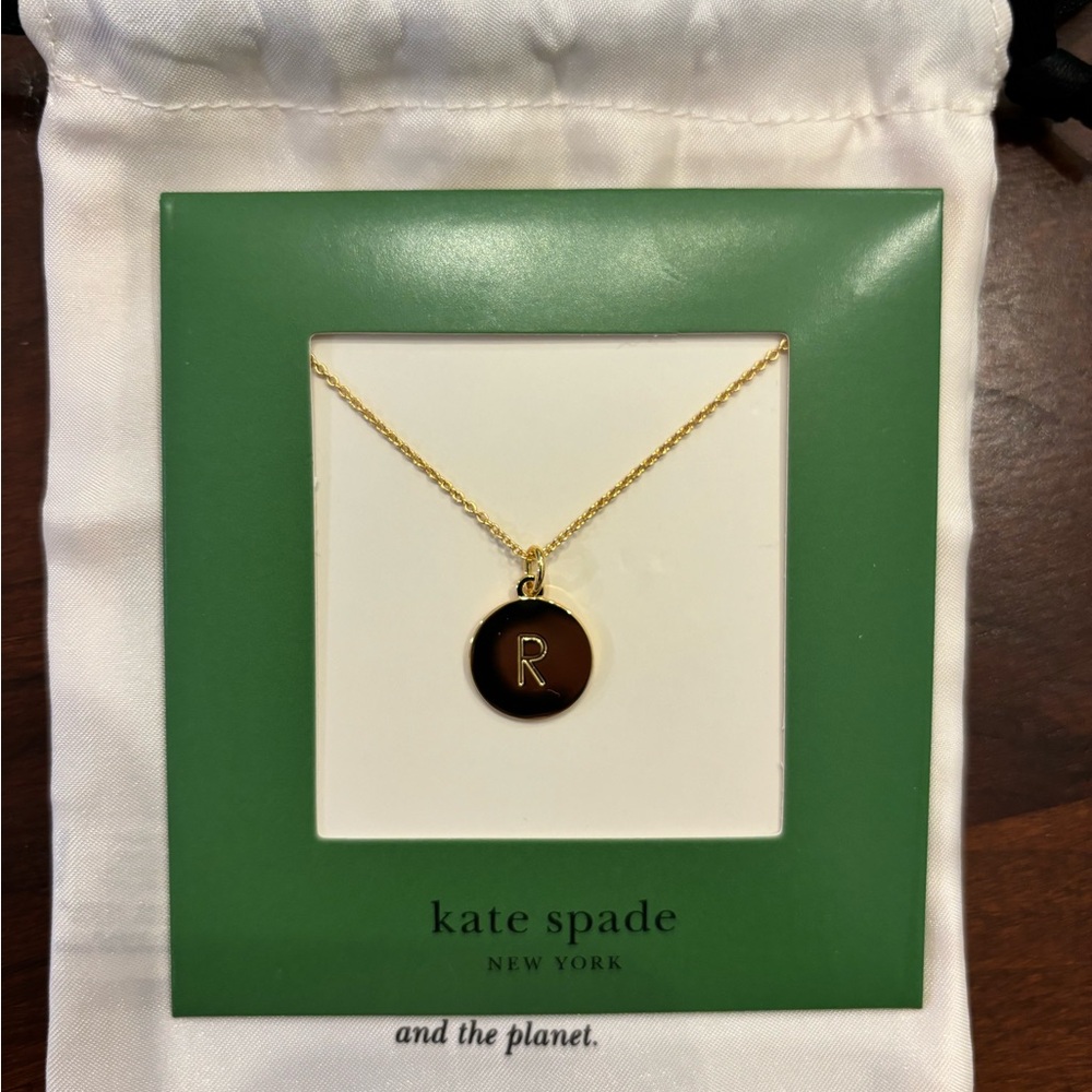 Kate Spade R Gold Initial Pendant Necklace